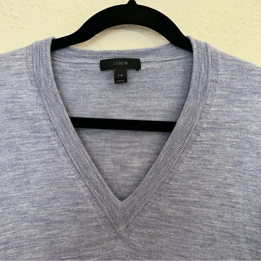 J. Crew 100% Merino Wool V-Neck Bell Sleeve Knit Sweater Size XXS